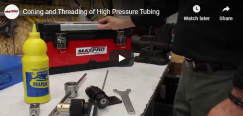 Coning and Threading of High Pressure Tubing